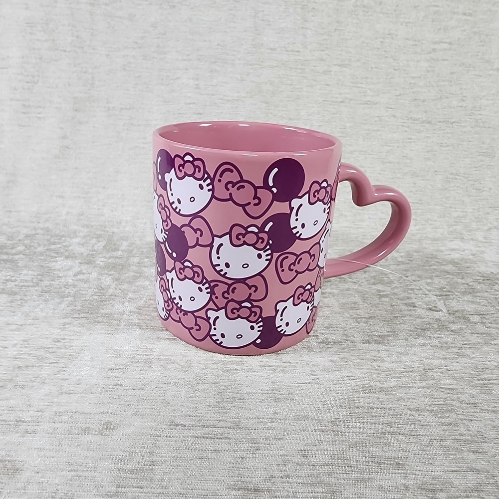 Hello Kitty Heart Handle Hello Kitty Mug Pink NWOT